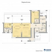 Планировки: Современный дом из кирпича по проекту M344 