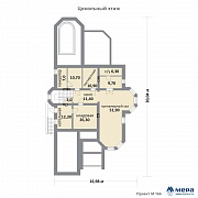 Планировки: Дом из кирпича по проекту M166 