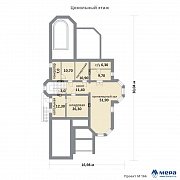 Планировки: Дом из кирпича по проекту M166 