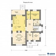 Планировки: Дом из газобетона по проекту M214  | СК Мера