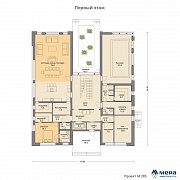 Планировки: Дом из монолита и кирпича по проекту M285  | СК Мера