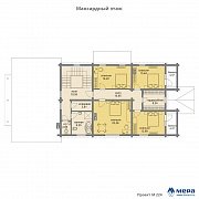 Планировки: Комбинированный дом по проекту М224  | СК Мера