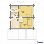 Планировки: Дом-баня из клееного бруса по проекту M022  | СК Мера