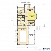 Планировки: Дом из клееного бруса по проекту M124  | СК Мера