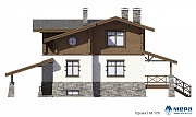 Фасады: Комбинированный дом по проекту M170 