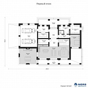 Планировки: Современный коттедж в стиле Райта по проекту М441  | СК Мера