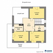 Планировки: Дом из кирпича по проекту M199 