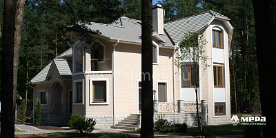 Фасады коттеджа из газобетона: Загородный газобетонный дом во Всеволожске №6