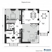 Планировки: Дом из газобетона по проекту M385  | СК Мера