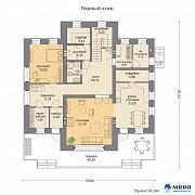 Планировки: Дом из кирпича по проекту M244 