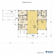 Планировки: Дом из клееного бруса по проекту M321 