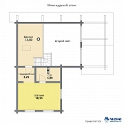 Планировки: Дом из клееного бруса по проекту M126  | СК Мера