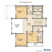 Планировки: Дом из клееного бруса по проекту M233  | СК Мера
