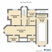 Планировки: Дом из кирпича по проекту M185 