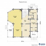 Планировки: Дом из клееного бруса по проекту M106  | СК Мера