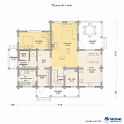 Планировки: Дом из клееного бруса по проекту M330 