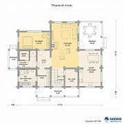 Планировки: Дом из клееного бруса по проекту M330  | СК Мера