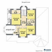 Планировки: Дом из кирпича по проекту M185  | СК Мера