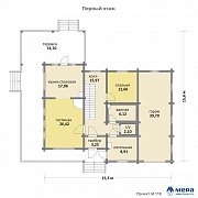 Планировки: Дом из клееного бруса по проекту M118  | СК Мера