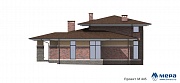 Фасады: Одноэтажный коттедж из газобетона по проекту М445  | СК Мера