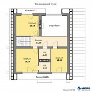 Планировки: Дом из кирпича по проекту M198  | СК Мера