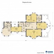 Планировки: Дом из крупноформатного кирпича по проекту М302  | СК Мера