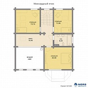 Планировки: Дом из клееного бруса по проекту M300 
