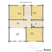 Планировки: Дом из клееного бруса по проекту M300  | СК Мера