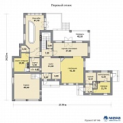 Планировки: Дом из кирпича по проекту M146 