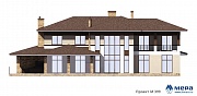 Фасады: Дом из газобетона с гаражом на 2 машины по проекту M399 