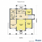 Планировки: Дом из кирпича по проекту M187 