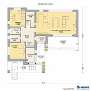 Планировки: Современный дом из кирпича по проекту M354  | СК Мера