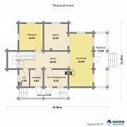 Планировки: Дом из клееного бруса по проекту M131 