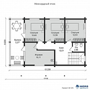 Планировки: Дом из клееного бруса по проекту М378  | СК Мера