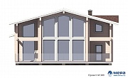 Фасады: Дом из клееного бруса c большой террасой по проекту M389 
