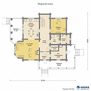 Планировки: Дом из клееного бруса по проекту M243  | СК Мера