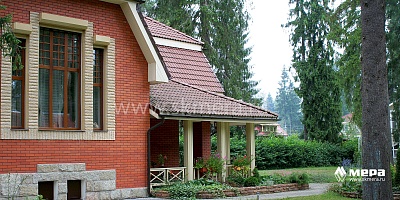 Фасады дома из газобетона: Загородный дом из газобетона в Вырице №5