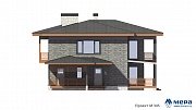 Фасады: Современный дом из кирпича по проекту M345  | СК Мера
