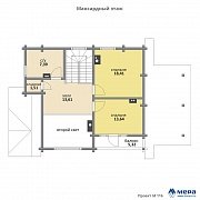 Планировки: Дом из клееного бруса по проекту M116  | СК Мера