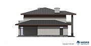 Фасады: Современный коттедж в стиле Райта по проекту М441  | СК Мера