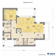 Планировки: Дом монолитно-кирпичный по проекту М293 