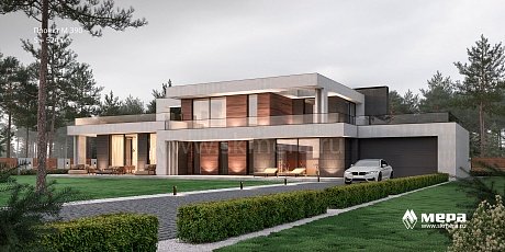 Снимок готового двухэтажного дома площадью 524 квадратных метров по проекту М 390 